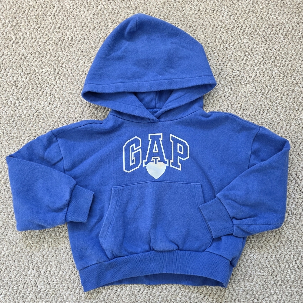 (2/$15) GAP Kids VintageSoft Logo Hoodie In Blue